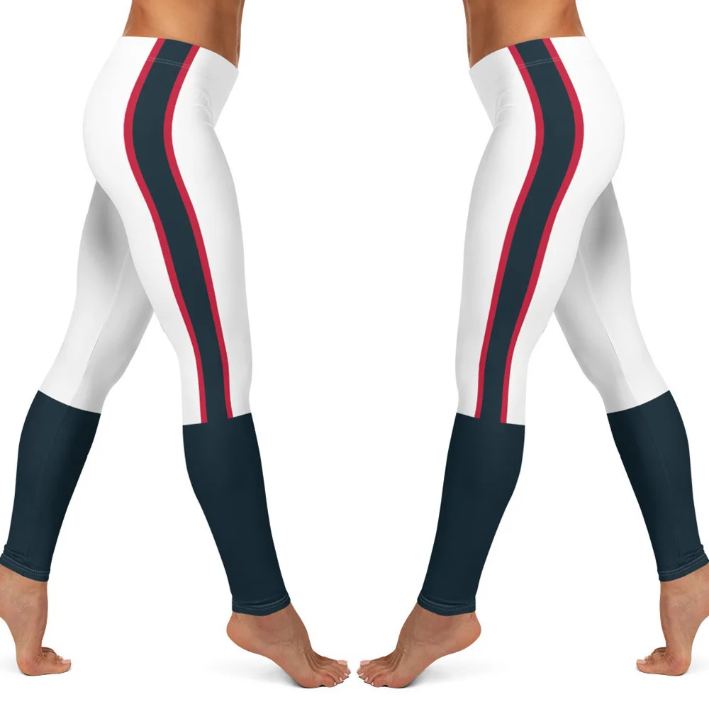 Jigerjoger White Petrol Blue Baseball Leggings Football Leggings Hockey Club Fan Sports Leggings Man Yoga Fitness Workout Pant Yoga Pants Aliexpress