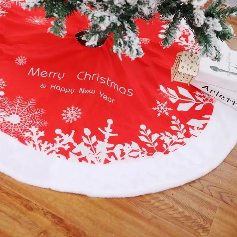 Красная рождественская елка юбка ткань Рождественская елка круглый ковер Рождественское украшение для дома коврик украшения год navidad