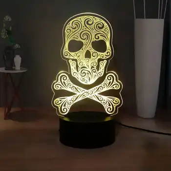 

Toxicity Logo 3D Visual Lamp All Saints'Day Novelty Home Holiday Light Atmosphere Decor USB Remote LED Acrylic Night Light Gift