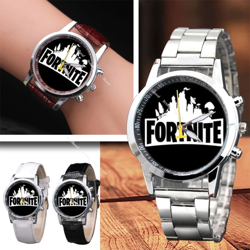 Fortnite-Reloj de pulsera con diseño de Fortress Night para niños, cronógrafo sencillo con diseño de dibujos animados, reloj impreso, regalo de cumpleaños