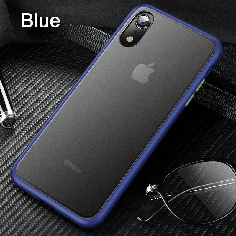 Oppselve матовый чехол для телефона для iPhone 11 Pro Max контрастный цвет защитный чехол для iPhone X XS MAX XR 8 7 Plus Capinhas - Цвет: Blue
