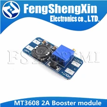5 pces mt3608 módulo DC-DC step up conversor impulsionador módulo de alimentação boost step-up placa de saída máxima 28v 2a