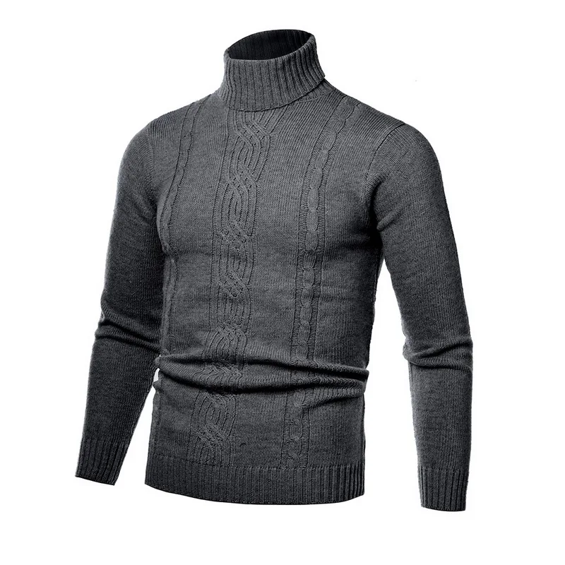 Winter Braid Men's Pullovers Oversized Sweater Pullover Women Knitted Jumpers Vintage Turtleneck Sweaters Clothing