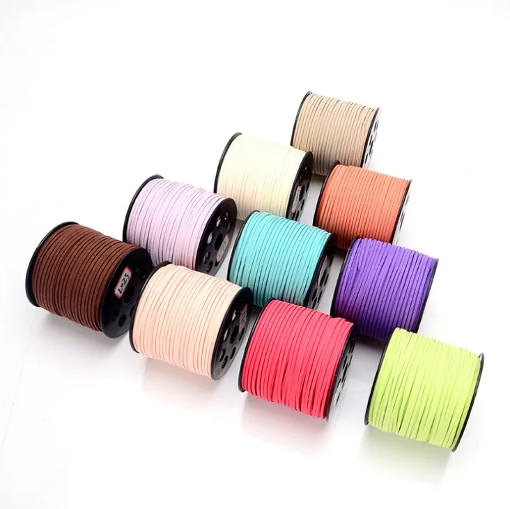 5 M Flat Faux Suede DIY Handmade Beading Bracelet Jewelry Making Thread String Rope Korean Leather Cord for Necklaces& Bracelet