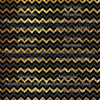 

Glitter Black Gold Fabric, Stars Dots Stripes Printed Synthetic Leather for Bow DIY