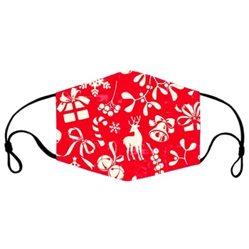 

1Pcs Adult Unisex Merry Christmas Printing Face Masks Dustproof Washable Breathable Earloop Face Mask mascarilla reutilizable