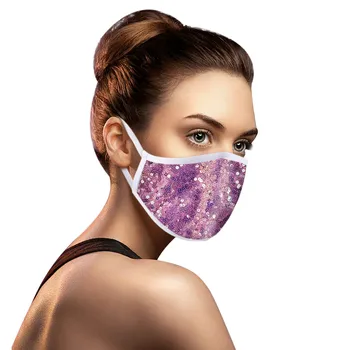 

1/2/5 PC Face Mask Adjustable Sequin Unisex Windproof Foggy Haze Pollution Washable Reusable Face Cover Mouth Masks Mascarillas