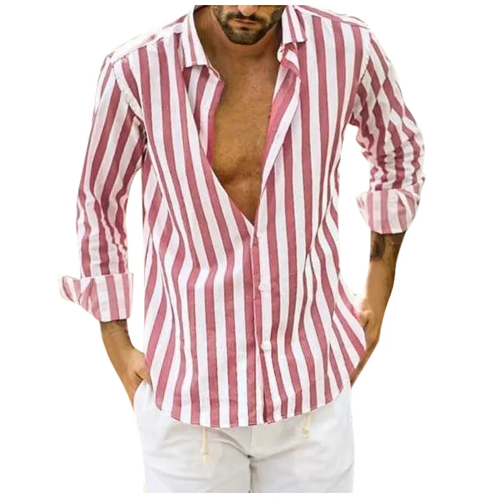 Рубашка camisa masculina мужская рубашка мужские рубашки chemise homme Мужской пуловер с длинным рукавом Повседневная пуговица рубашка Z4