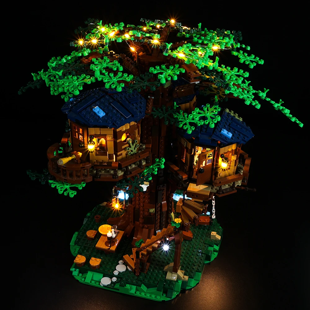 Набор со светодиодсветильник кой для Treehouse серии 21318 идеи строительные блоки дома