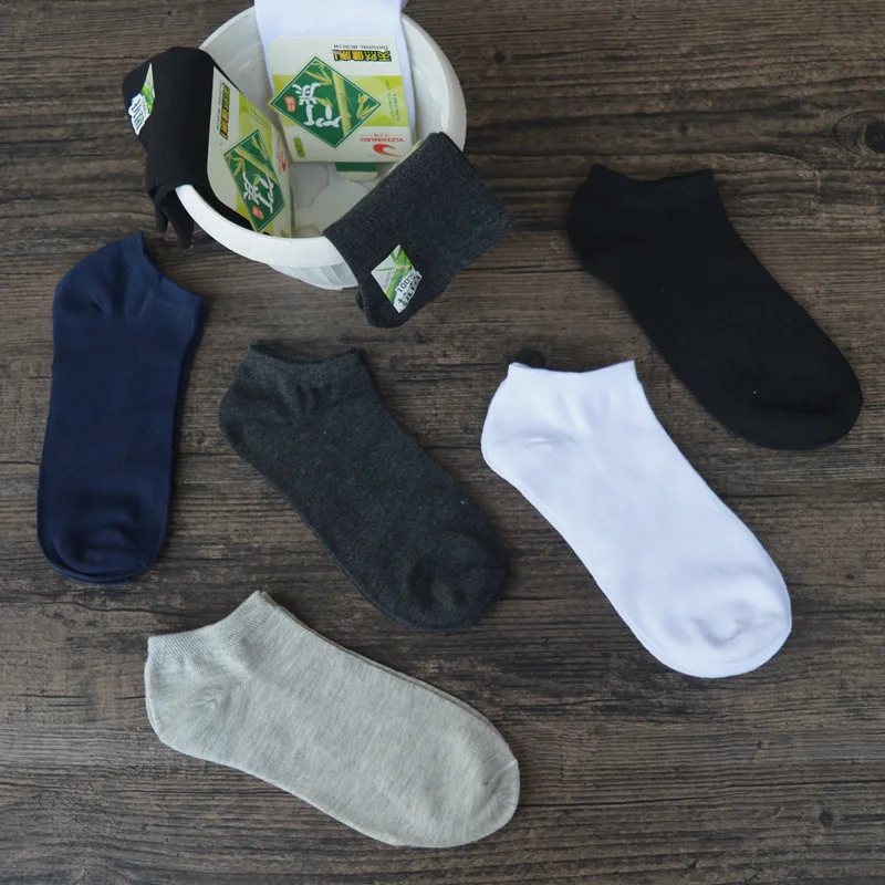 

New men's socks sweat-absorbent breathable cotton boat socks wild solid color socks