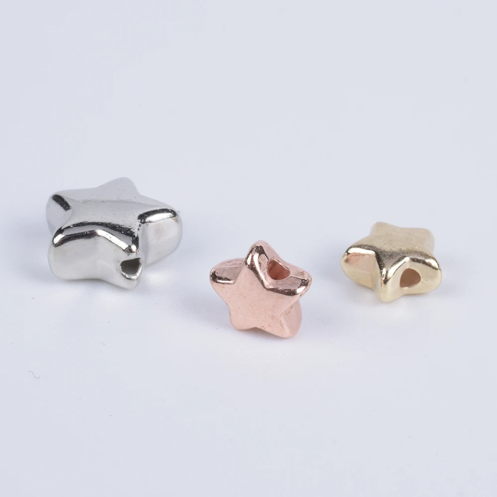 

100-200Pcs/Lot CCB Star Spacer End Beads For Jewelry Making Findings Pentagram Charm Beads Diy Bracelet Necklace Accessories