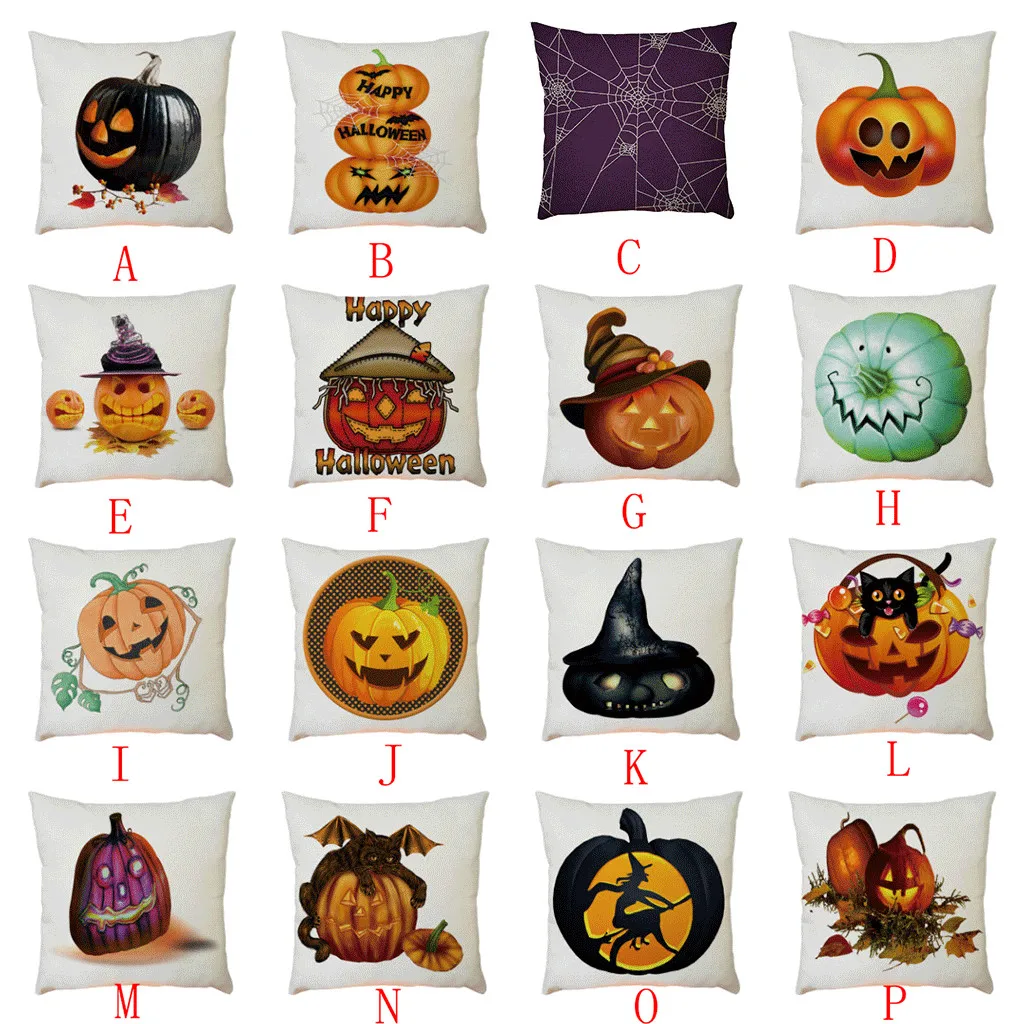 

Cushion Decorative Halloween Pillow Case Linen Sofa Pumpkin ghosts Cushion Cover throw Home Decor Funda Cojin Housse de Coussin