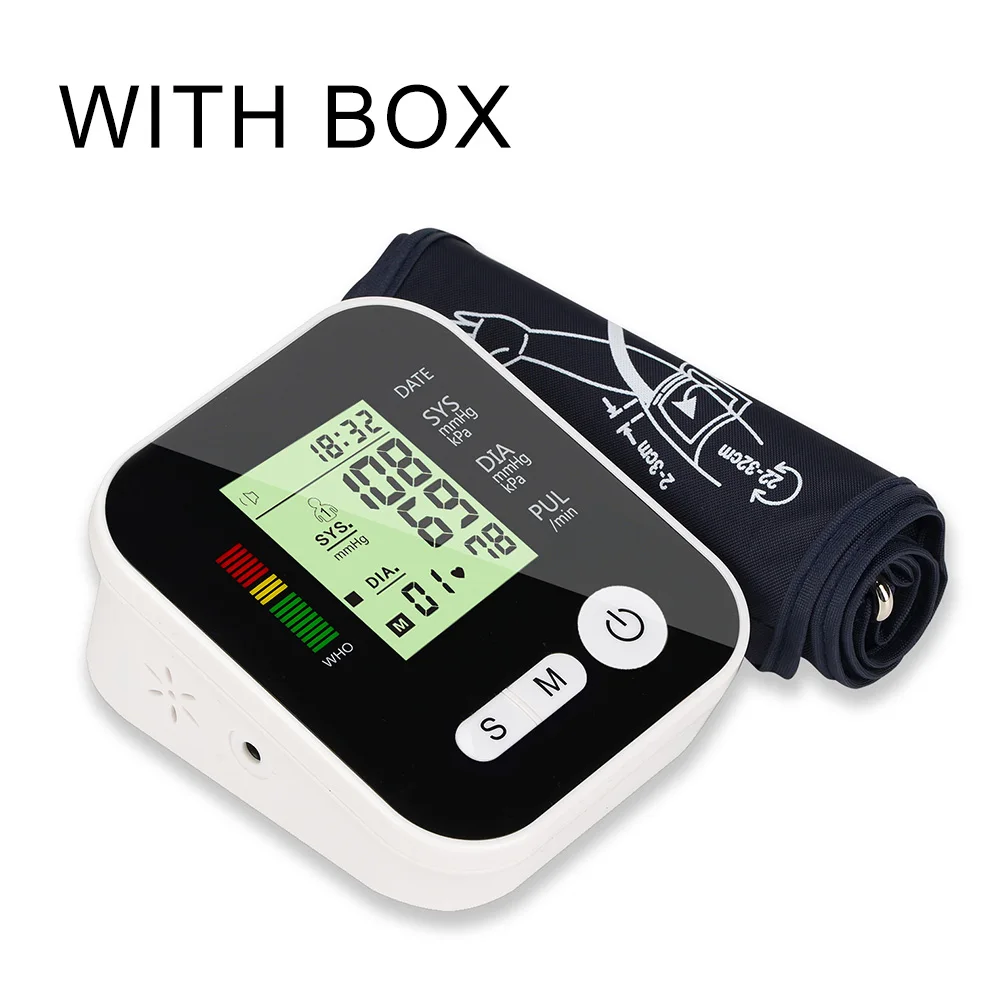 Автоматический монитор артериального давления руки медицинское оборудование тонометр для измерение кровяного давления монитор прибор для измерения артериального давления машина - Цвет: with box