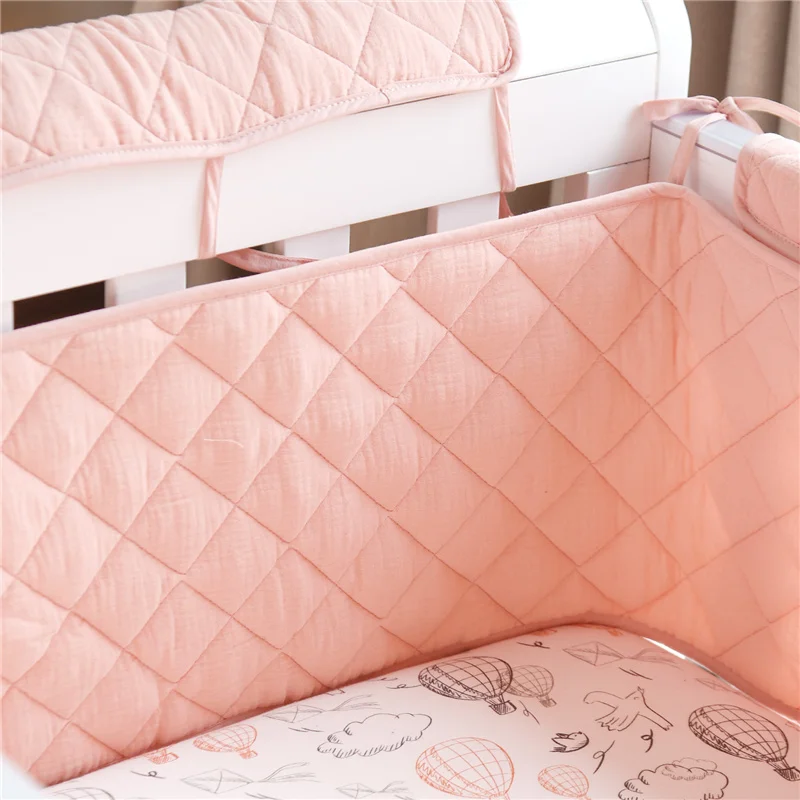 3 Colors Washable 30*190cm Baby Bed Bumpers Soft Universal Solid Infant Crib Cushion 1Piece Home Decor Pillow Cot Protector