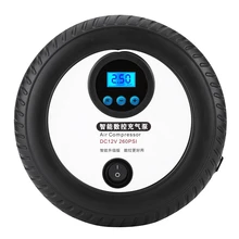 12V 260PSI цифровой Портативный автомобильных шин насос воздушный компрессор синий светодиодный цифровой дисплей с 3 разными насадка адаптеры для сим-карт