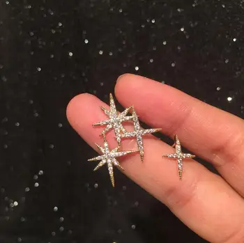 

Shining Star Rhinestone Elegant Women Simple Earring Jewelry