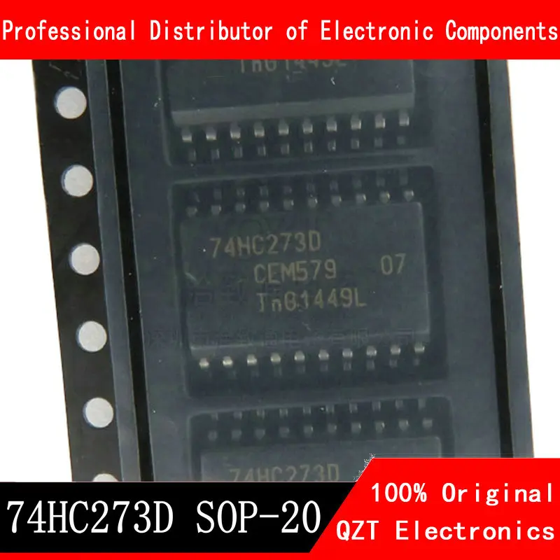 Новый и оригинальный чипсет IC 74HC273D SOP-20 74HC273 SOP20 SN74HC273DWR SOP SMD, 10 шт.