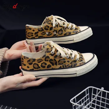 

ladies shoes canvas Women Sneakers Tenis Feminino Canvas Shoes Star Leopard Print Trainers Walking Shoes Woman Chaussure Femme