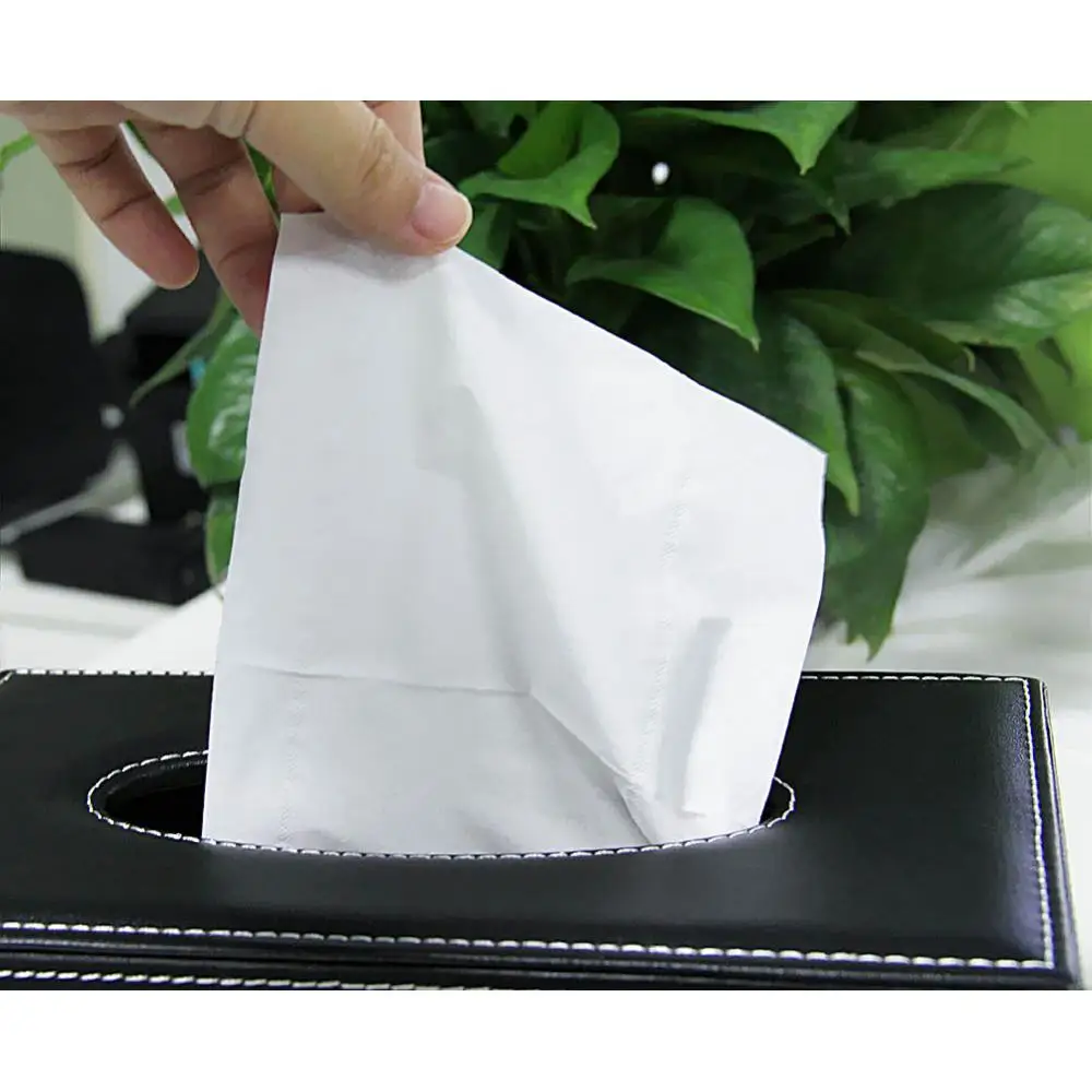 Tissue Cover Box Square PU Leather Tissue Holder for Home Office Car (BLACK) Tissue Cover Box Square PU Leather Tissue Holder for Home Office Car (BLACK)