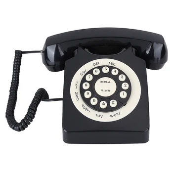 

Vintage Retro Telephone Old Fashioned Landline Telephone Wired Desktop Corded Phone for Home Office Hotel Use High Quality