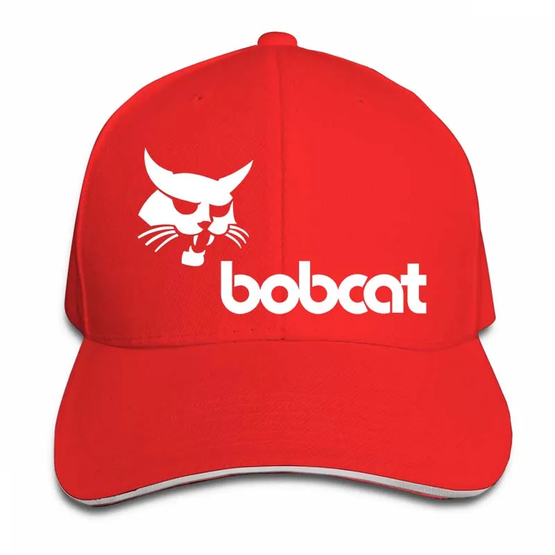 Бейсбольная кепка с логотипом Bobcat для мужчин и женщин, Кепка-Дальнобойщик, модная Регулируемая Кепка - Цвет: 2-Red