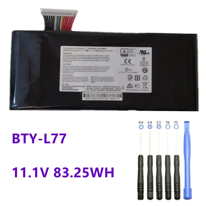 

BTY-L77 Laptop Battery For MSI GT72 2QD GT72S 6QF GT72VR WT72 MS-1781 MS-1782 MS-1783 2PE-022CN 2QD-1019XCN 2QD-292XCN 83.25WH