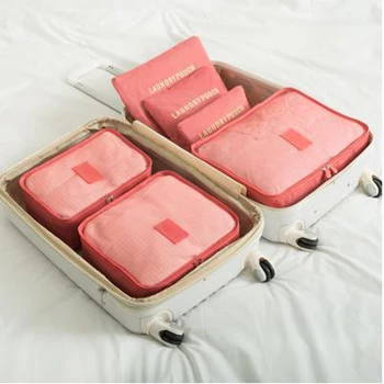 

Hot Sale Storage Bag Travel Organizer Set Clothes Organizer Home Closet Bags Storage 6 PCS Travel Shoe Bag Frida Khalo EE60SN