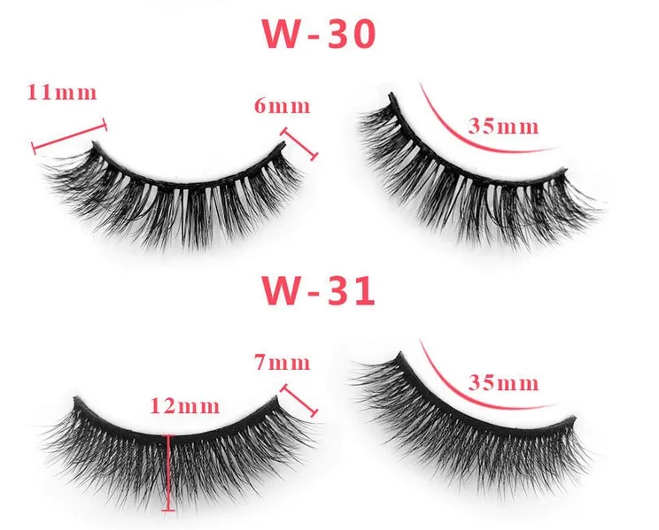 5pairs 3D Mink Eyelashes Natural False Eyelashes Children's stage Dramatic Volume Fake Eyelashes Makeup Eyelashes - Цвет: w-31
