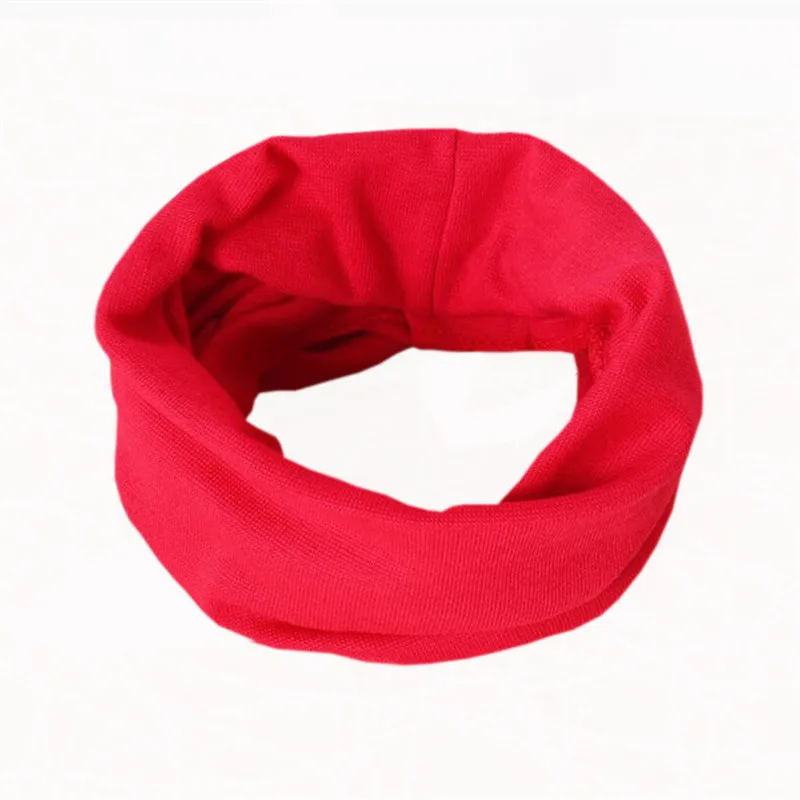 Детская шапка в стиле хип-хоп для уличных танцев; сезон весна-осень; хлопковая детская шапка; шарф для мальчиков и девочек; вязаная шапка; зимние теплые однотонные шапки - Цвет: red scarf