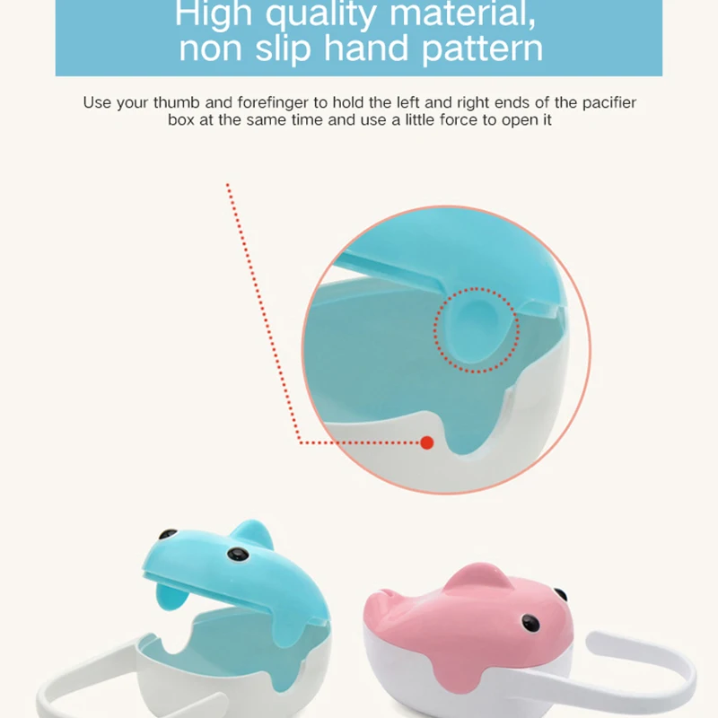 Baby Convenient Pacifier Storage Box Nipple Dustproof Soother Boxes Newborn Baby Cute Boxes Outdoor Portable