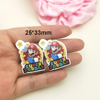 

30pcs/50pcs Flat Back Planar Resin Cartoon Super Jordan Acrylic Resin Cabochons for DIY bow Decoration 25*33mm R1642