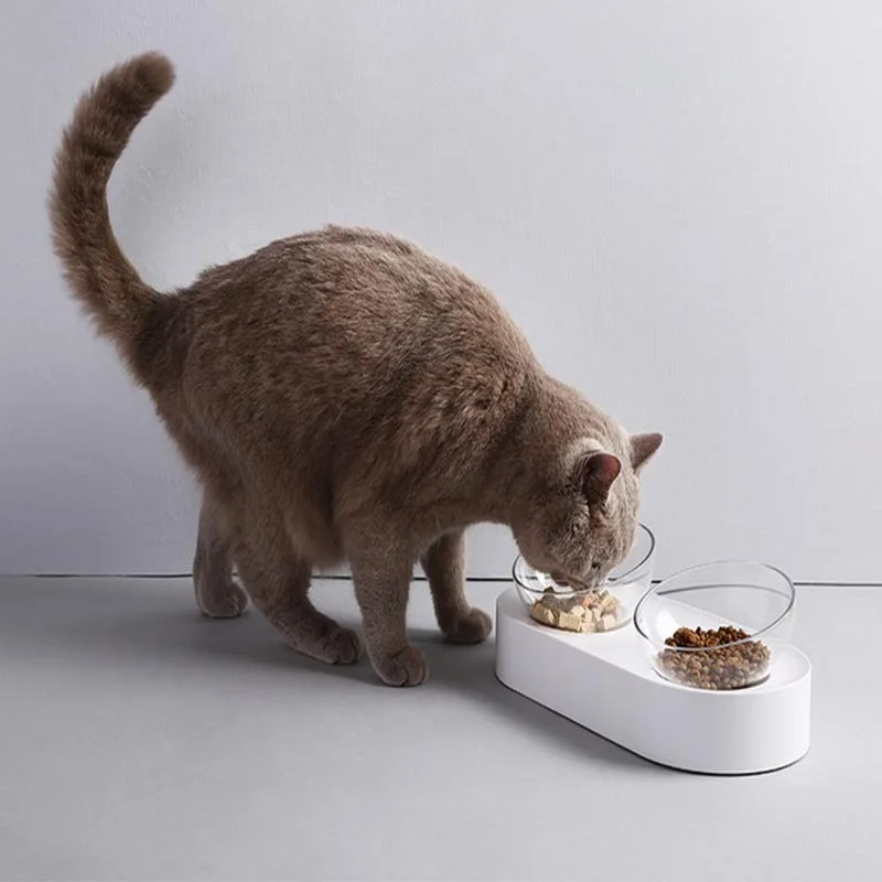 Xiaomi Petkit 15 градусов регулируемая двойная чаша место еды и воды вместе двойного назначения Удобная миска для кошки поилка для домашних животных