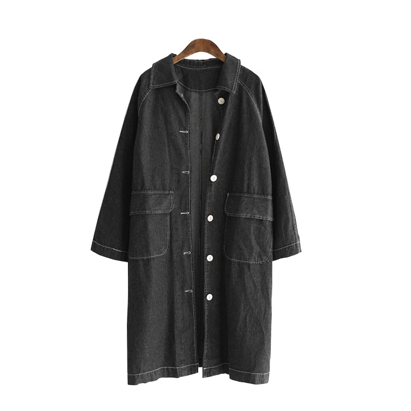 Новинка зимы 2018 модный Женский Повседневный Тренч оверсайз с отложным