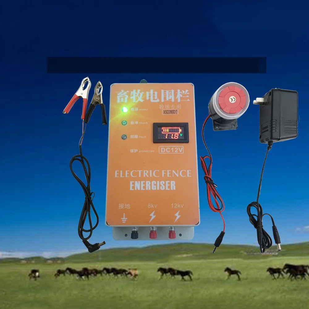 5 км 10 км 20 км солнечная электрическая изгородь солнечное зарядное устройство высокого напряжения импульсный контроллер животная птицефабрика электрическое ограждение овчарка