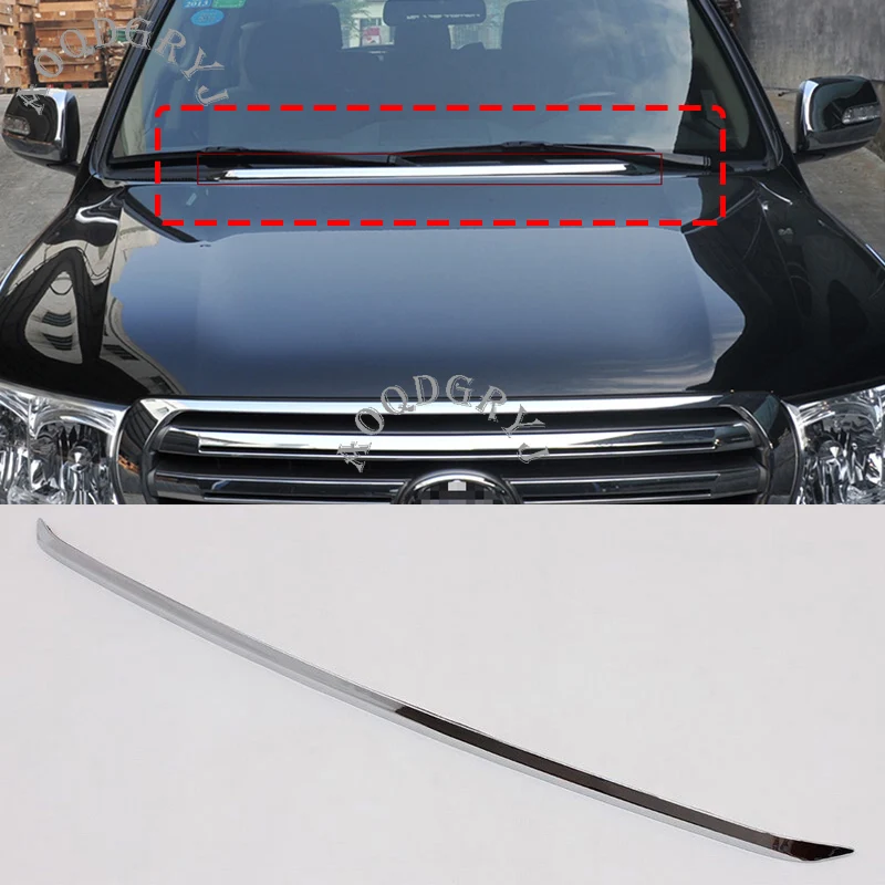 

Стайлинг автомобиля 1 шт. для Toyota Land Cruiser LC200 2008-2020, хромированная сталь, передний капот двигателя, молдинг, отделка, полоса 1 шт.
