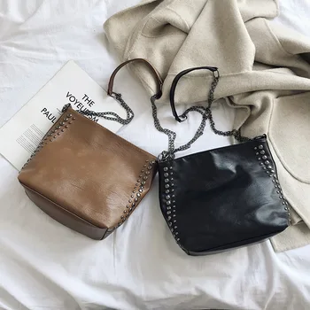 

bolsa feminina Sling Shoulder Bags For Women All-match Crossbody Bags Lady Chain Bag Messenger Large Capacity Bucket Handbags