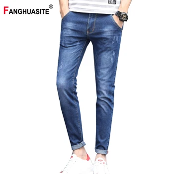 

Men's New Jeans Solid Color Vingate Pocket Casual Full Length Pants 2020 Spring Business Men's Casual Pencil Pants Male SS3190