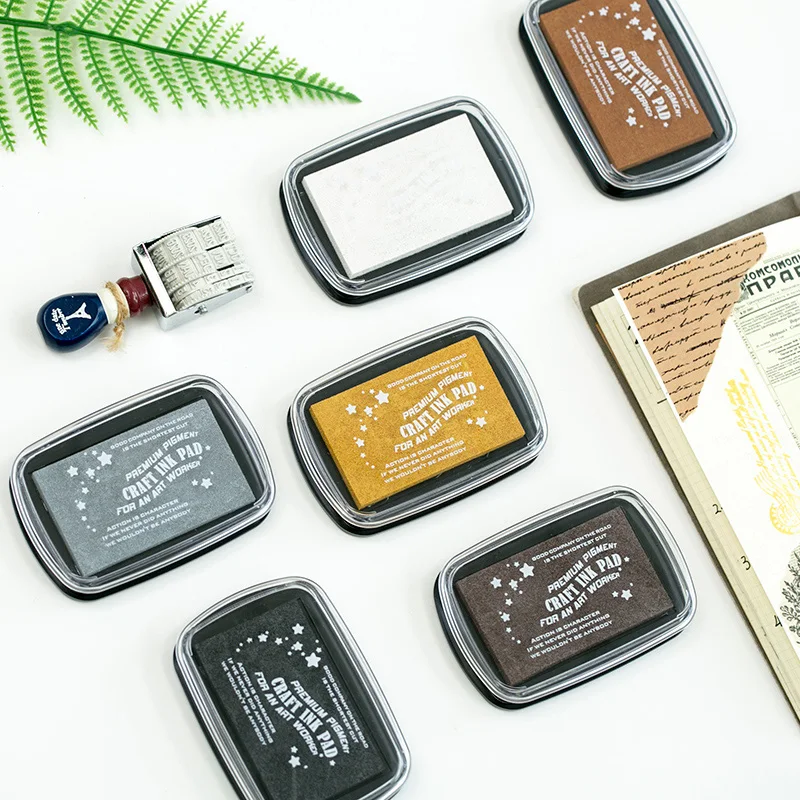 10*6.7cm Large Size Metallic Oil Based For DIY Craft Rubber Stamps for ink pad Fabric Wood Paper Wedding Gift Finger Print