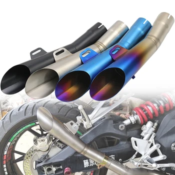 

Universel Motorcycle Slip-on Exhaust GP Muffler Pipe db killer Escape Moto For YZF R6 2004-2018 scooter ninja250 R15 R3 ER6N