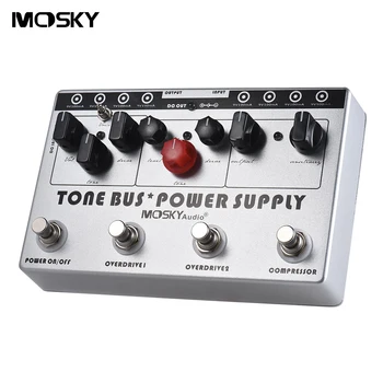 

MOSKY TONE BUS + POWER SUPPLY 3 effects Compressor Tube Overdrive Ultimate Overdrive) 8 DC 9V power supply outputs effects