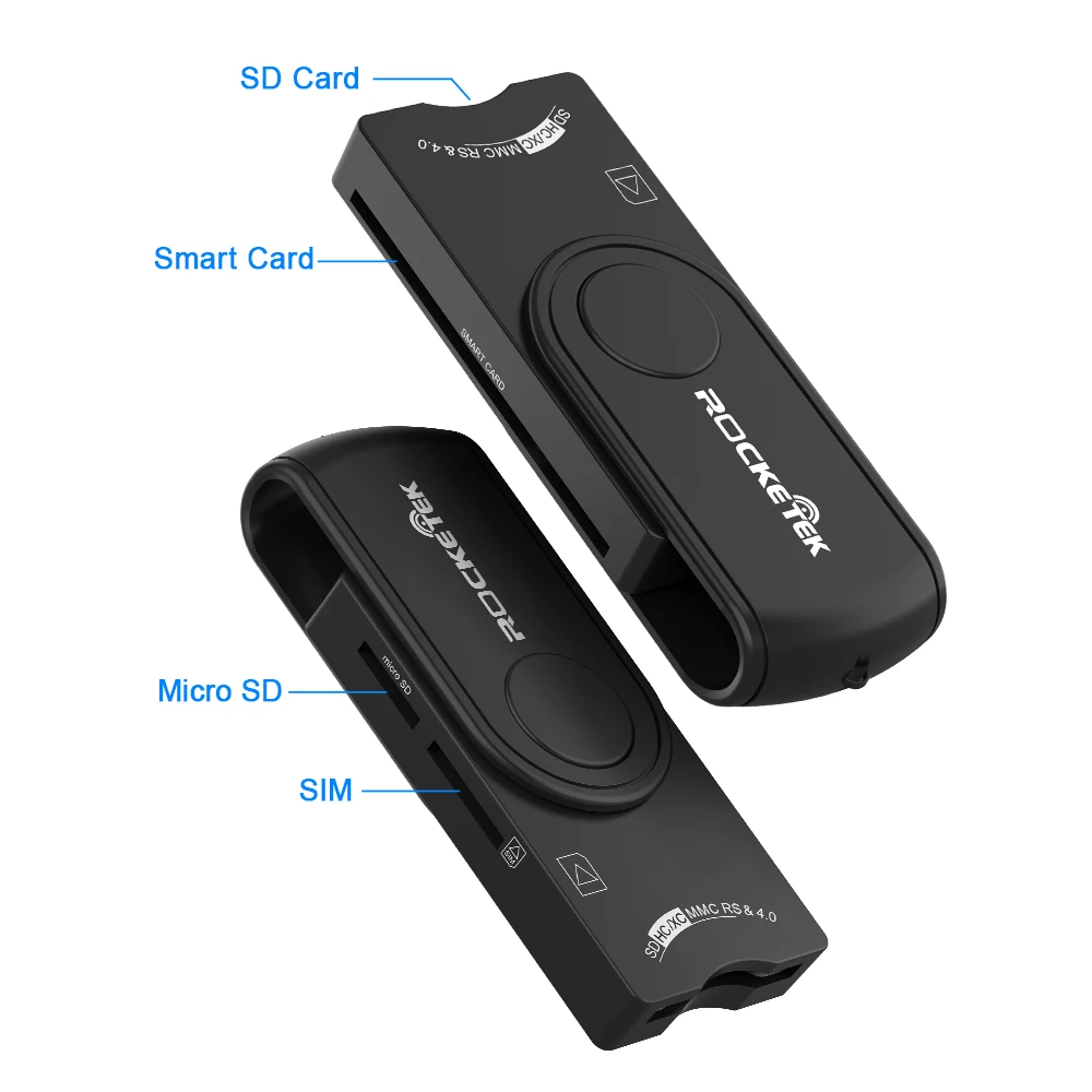 Rocketek USB 3 0 2 мульти смарт кард ридер SD/TF micro SD память ID банковская карта sim cloner разъем