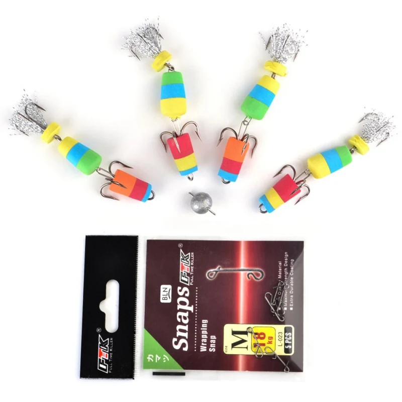 5pcs/set Fishing Lure Swim Bait High Density Foam Lure Multicolor