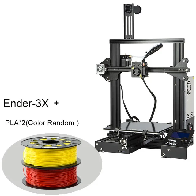 Синий CREALITY 3d принтер Ender-3/Ender-3X улучшенное закаленное стекло опционально, V-slot Resume power Failed Printing DIY KIT Hotbed - Цвет: Синий
