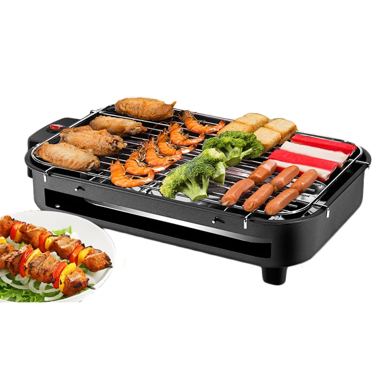 220V 1300W Multifunction Electric Grill Household Electric Baking Mold Smokeless Teppanyaki Barbecue BBQ Pan