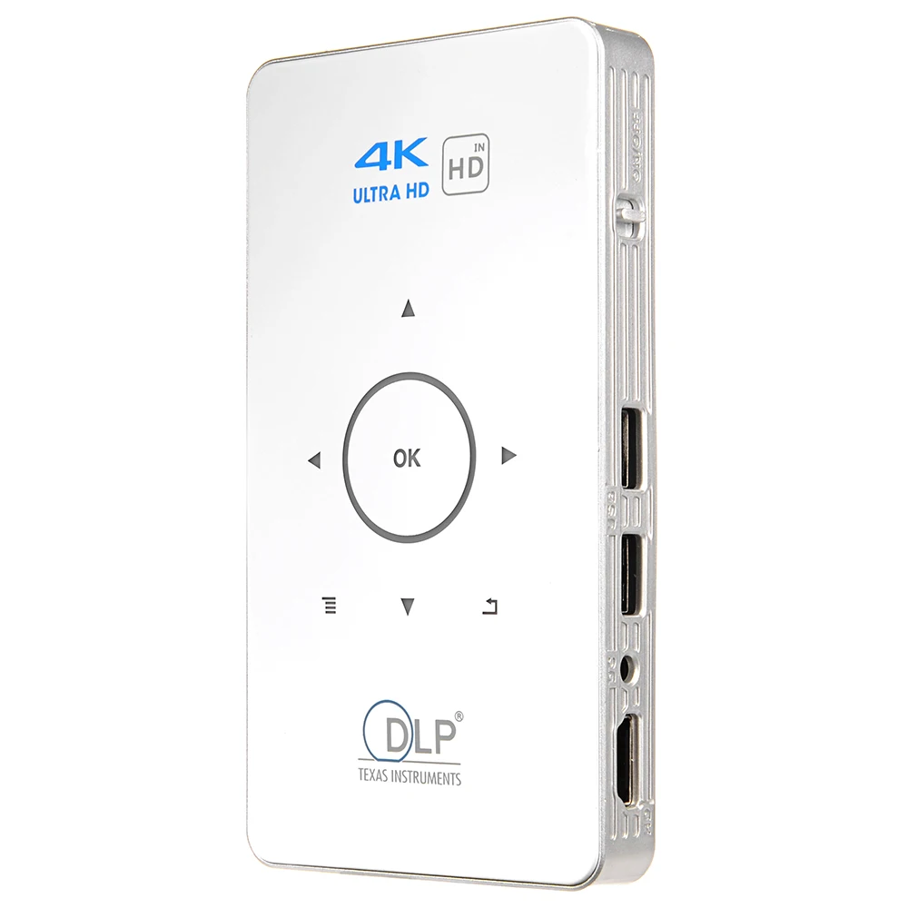 Mini projector C6 manufacture Portable mini Android 5.1 4K projector Amlogic S905 1000 lumens LED l