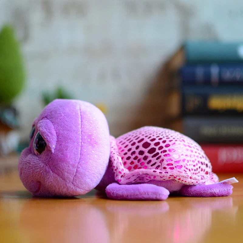 Популярная оригинальная детская плюшевая игрушка T Big Eye Peas Doll фиолетовая розовая черепаха подарок на день рождения милые Chincmys Reevesii мягкие плюшевые животные куклы