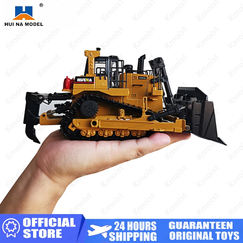 HUINA Alloy Model Car Toys for Boys 1:50 Simulation Scale Die-cast Pattern Hydraulic Loader Bulldozer Engineering Construction