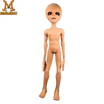 

2020 New Molezu Alien Latex Prop Lifesize UFO Roswell Martian Lil Mayo Area 51 Scary Prop For Halloween Party