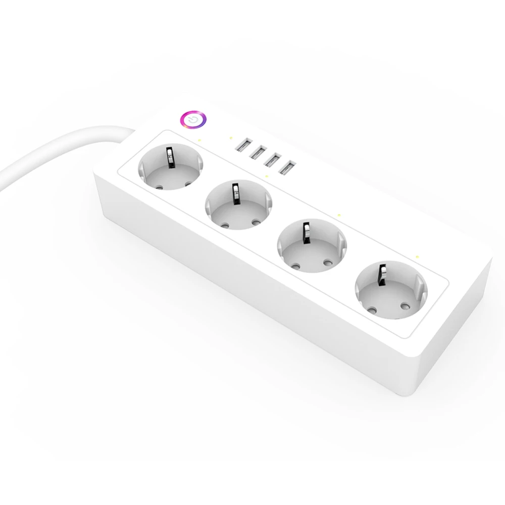 

EU Plug Wifi Smart Power Outlet Compatible 3.1A USB Home Extension Socket with Alexa Google Mini IFTTT Smart Life APP