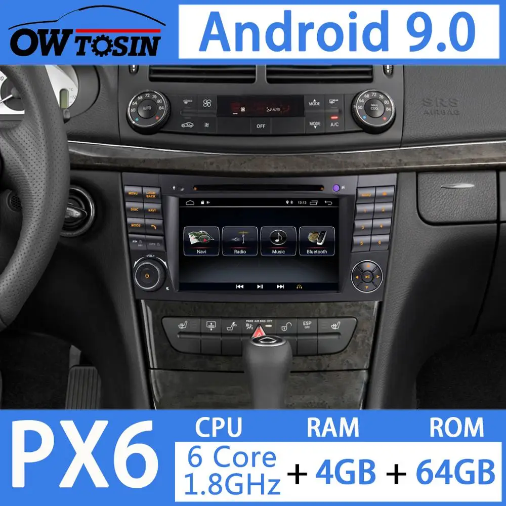 Perfect 7"Android 9.0 PX6 4G+64G Car DVD Multimedia Player For Mercedes Benz W211 W463 W219 W209 E G CLK CLS Class E200 E220 GPS Radio 1